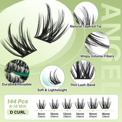 KEYYOU LASH Angel D curl 8-18mm collection for voluminous curls