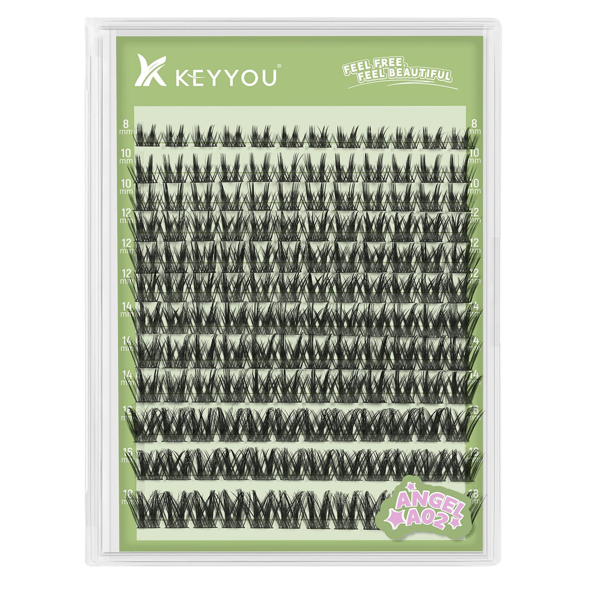 KEYYOU LASH Angel 144pcs pack for a full at-home lash extensions look