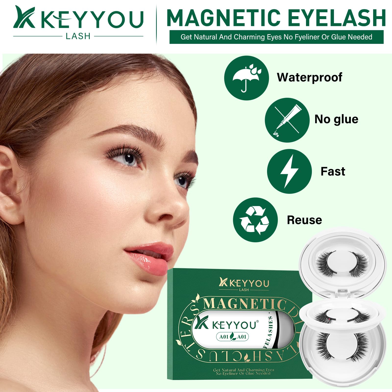 KEYYOU lash-applicator-tool enables precise, glue-free placement.
