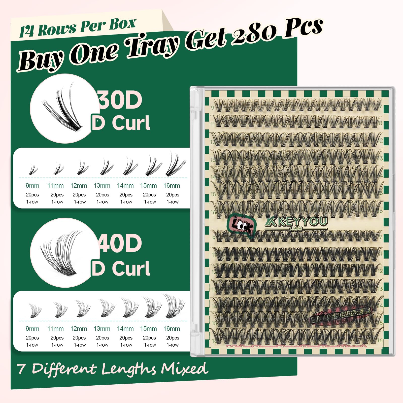 KEYYOU lash bond and seal 10ml for secure wear and easy removal.