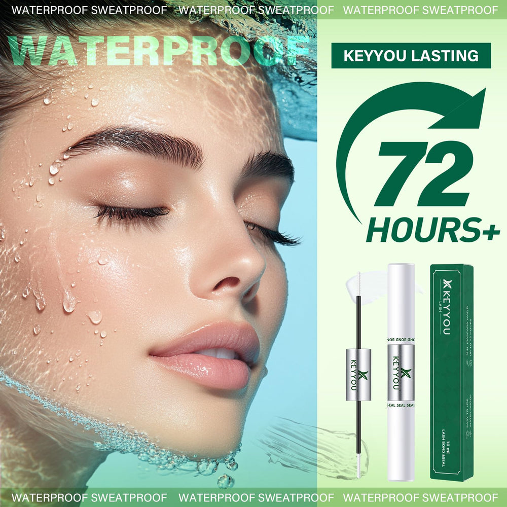 KEYYOU close-up of easy, precise lash bond application.