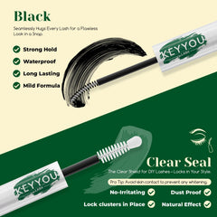 KEYYOU LASH Bond-Seal waterproof formula ensures sweat resistance and all-day wear
