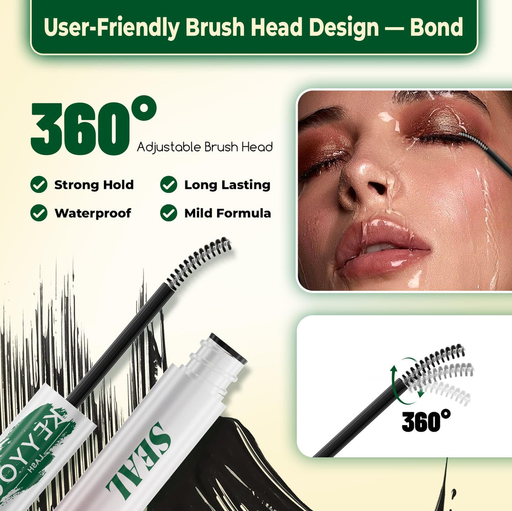 KEYYOU LASH Black Bond adhesive image for a fuller, defined cluster look