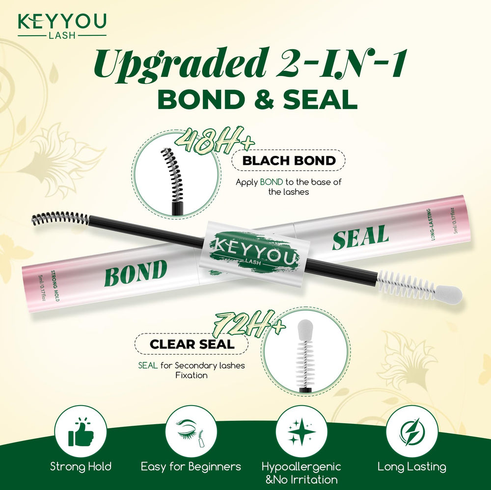 KEYYOU LASH precision brush demonstrates controlled cluster lash application