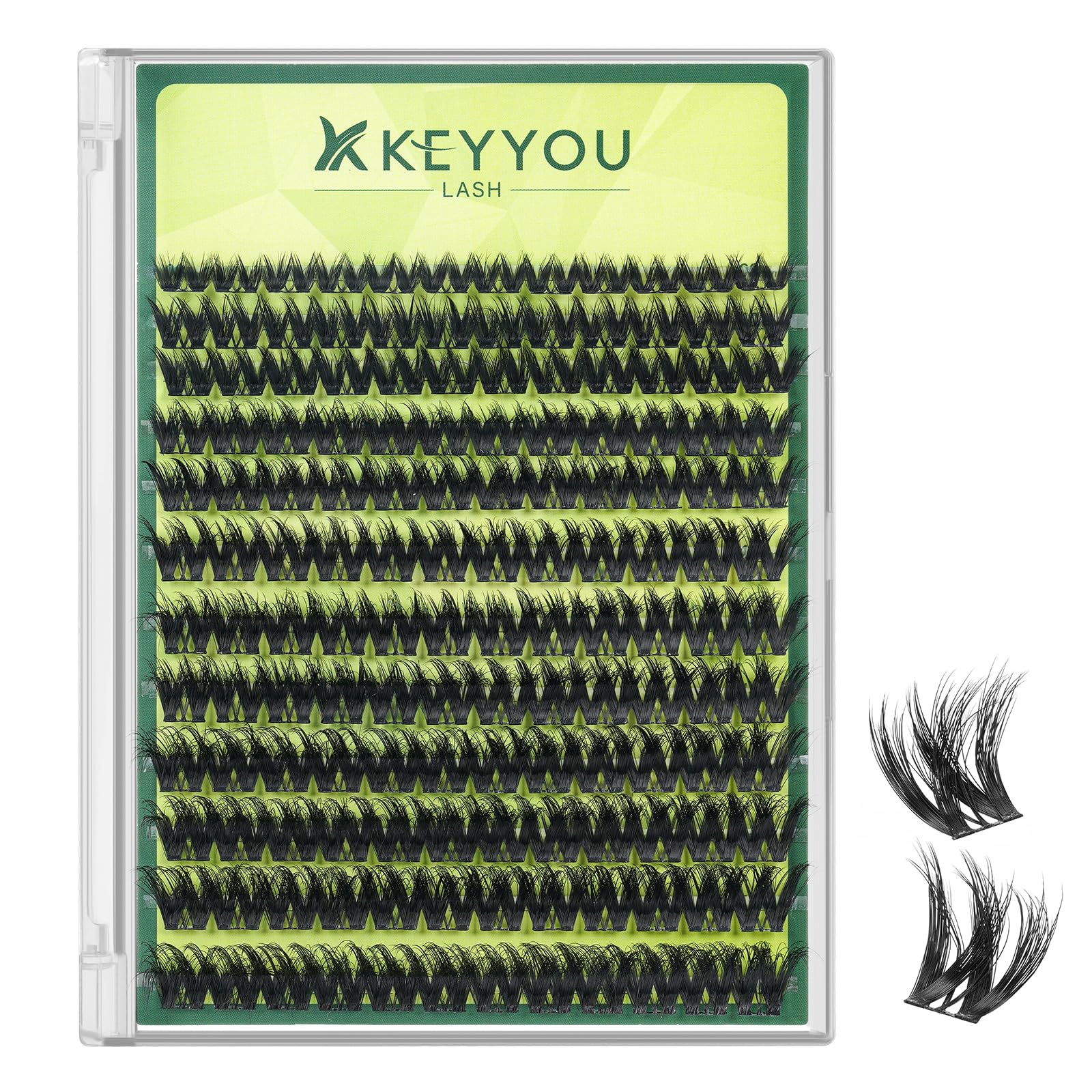 KEYYOU Lash Clusters 3D volume for richer eye definition and depth.