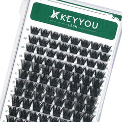 KEYYOU lash clusters 96pcs tray for quick DIY full lashes