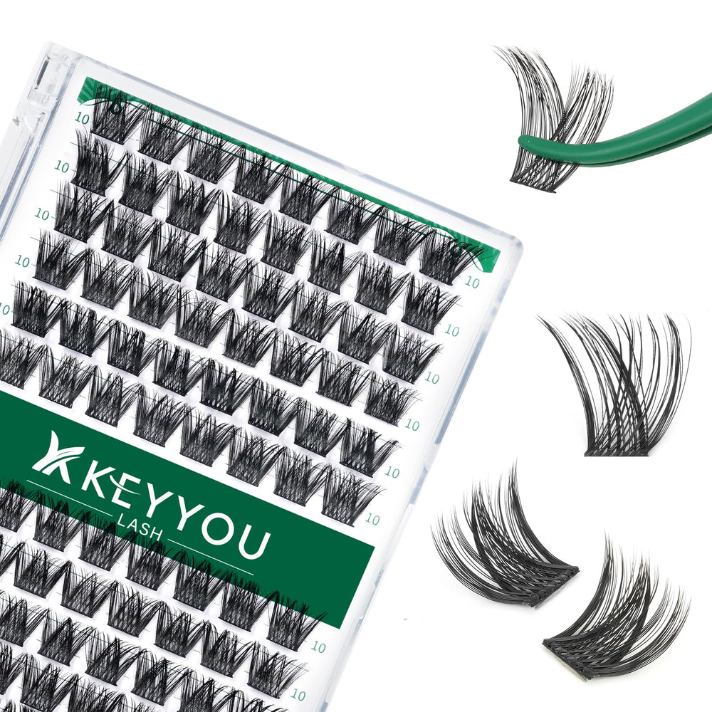 KEYYOU lash clusters 96-piece tray for quick volume at home