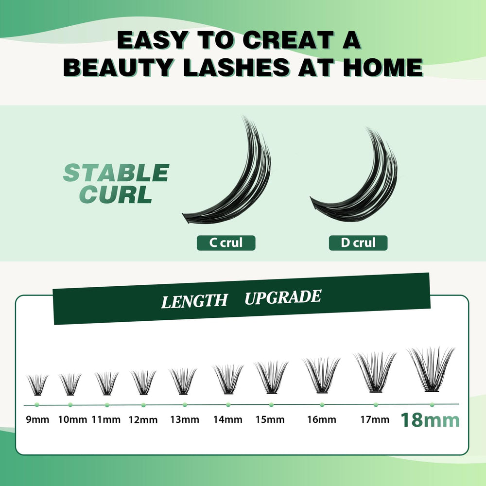 KEYYOU lash clusters DIY application at home for personalized styles