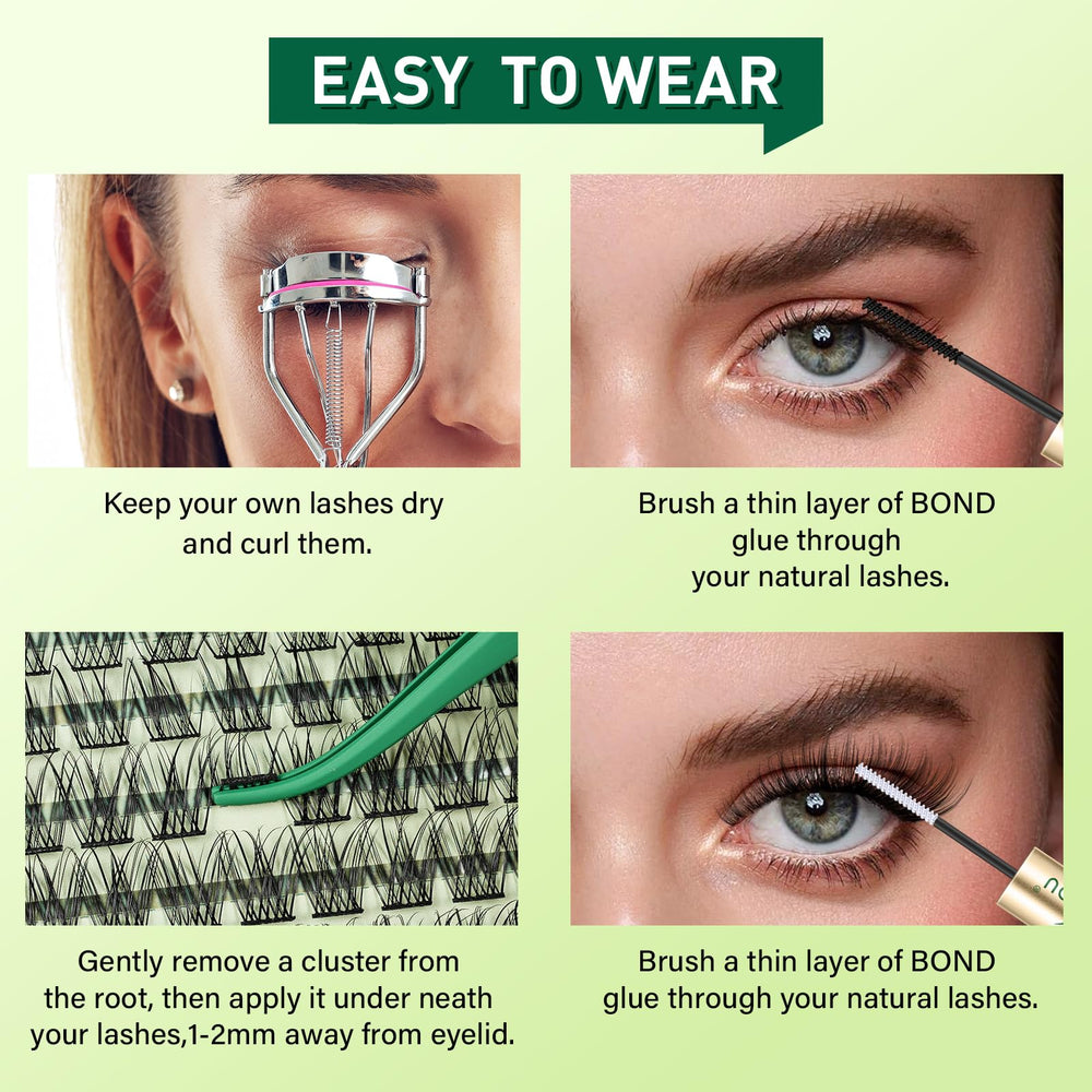KEYYOU lash clusters leave minimal glue residue for clean application.
