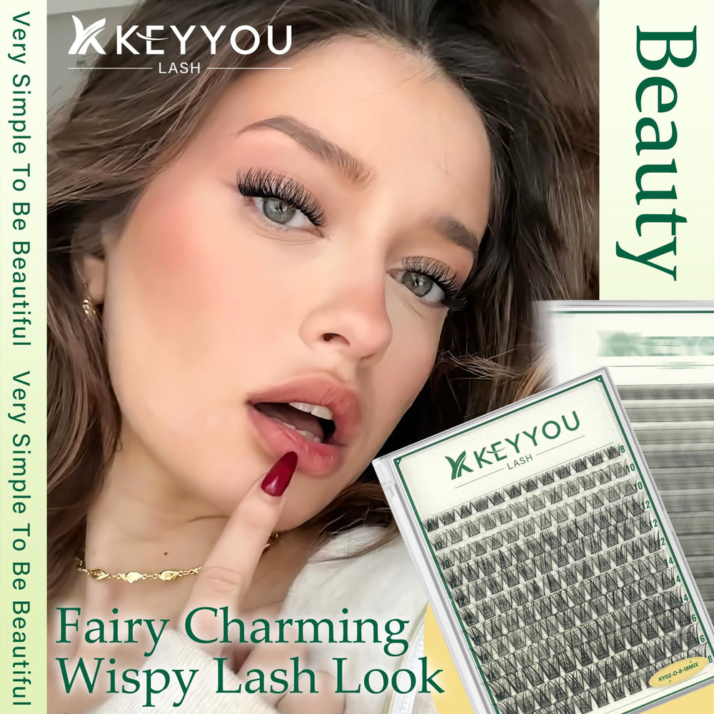 KEYYOU Lash Clusters eco-friendly packaging highlights sustainable choice.