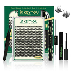 KEYYOU Lash Clusters Kit contents for easy at-home styling.