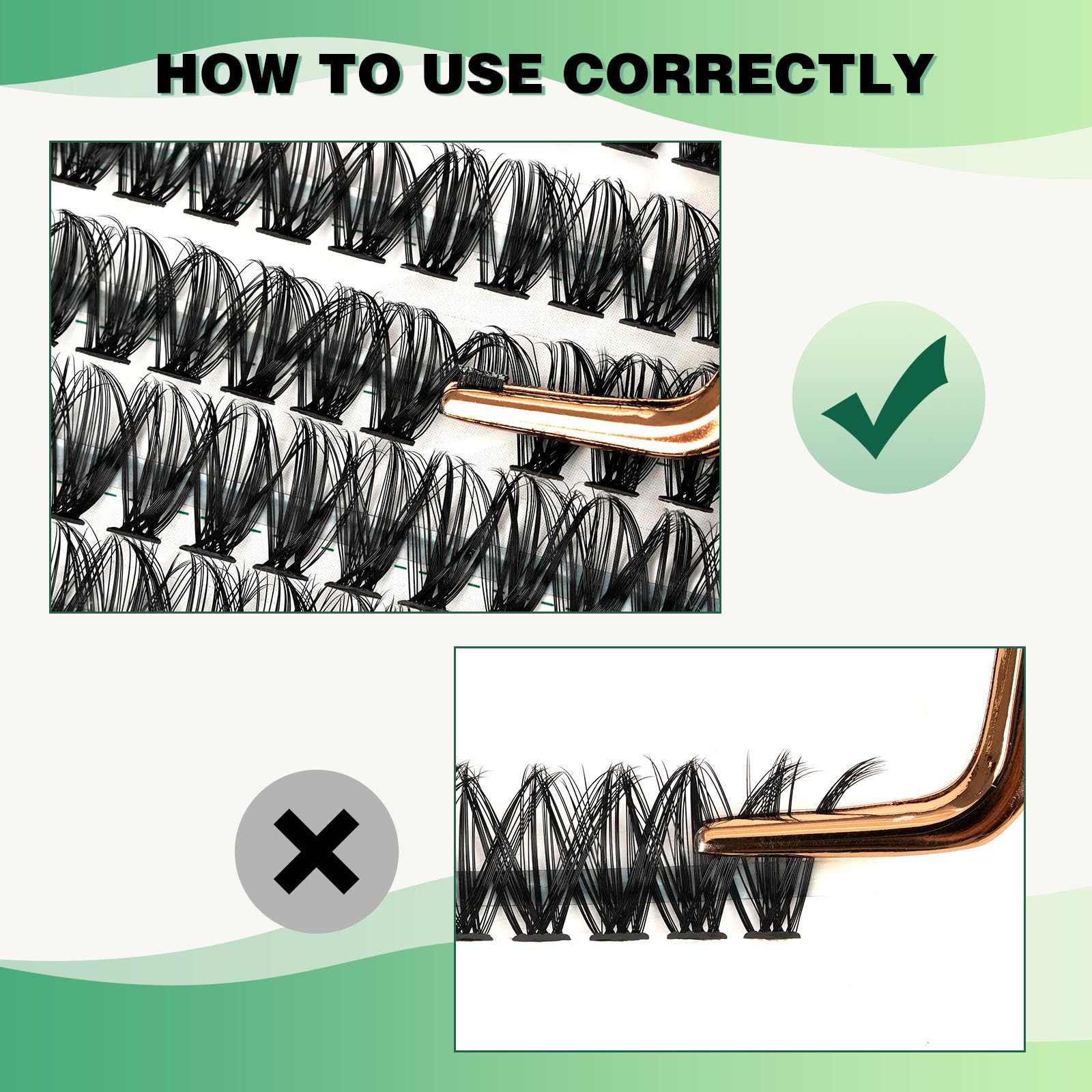KEYYOU lash clusters reusable multi-use packs for multiple wears