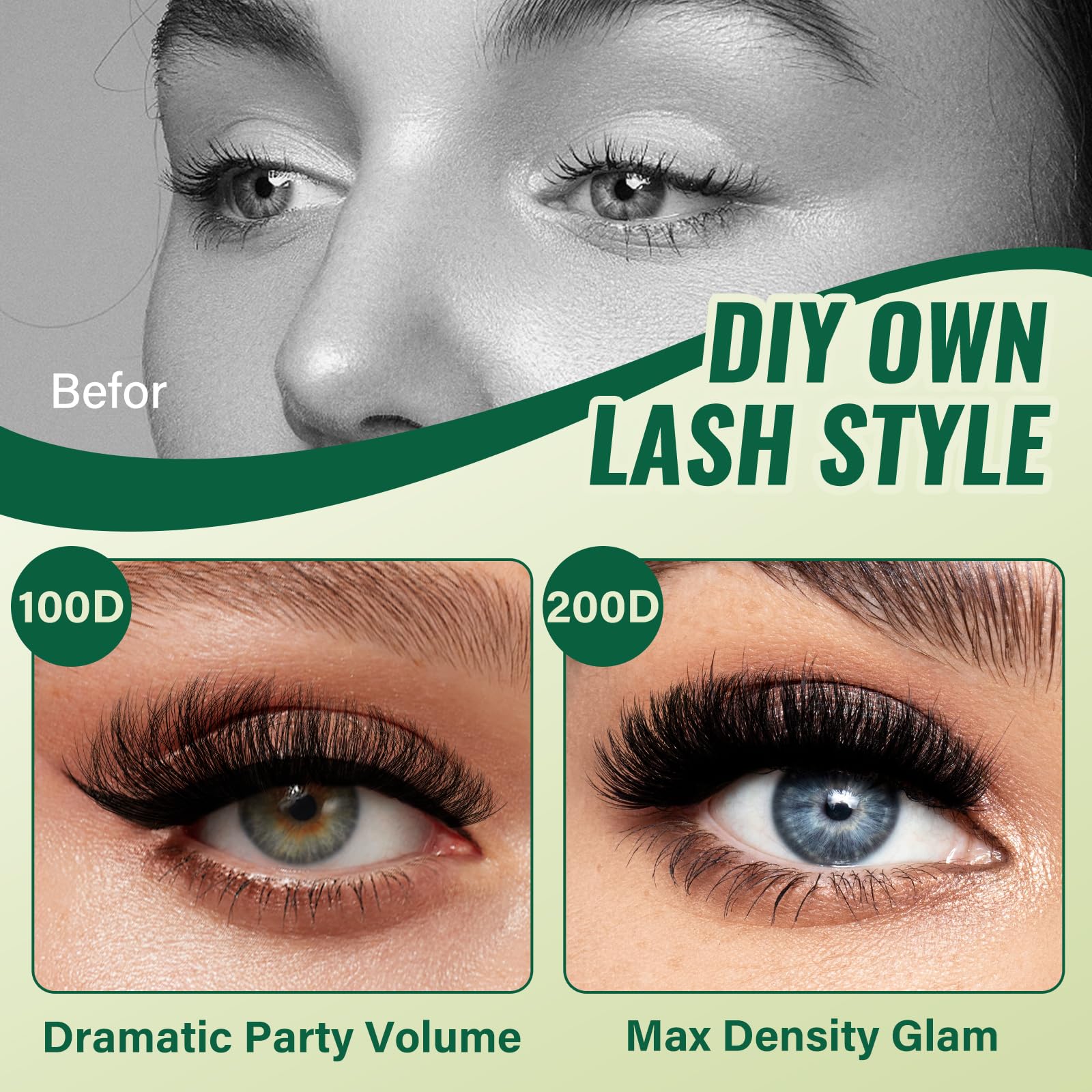 KEYYOU LASH clusters soft lightweight materials promise comfortable wear.