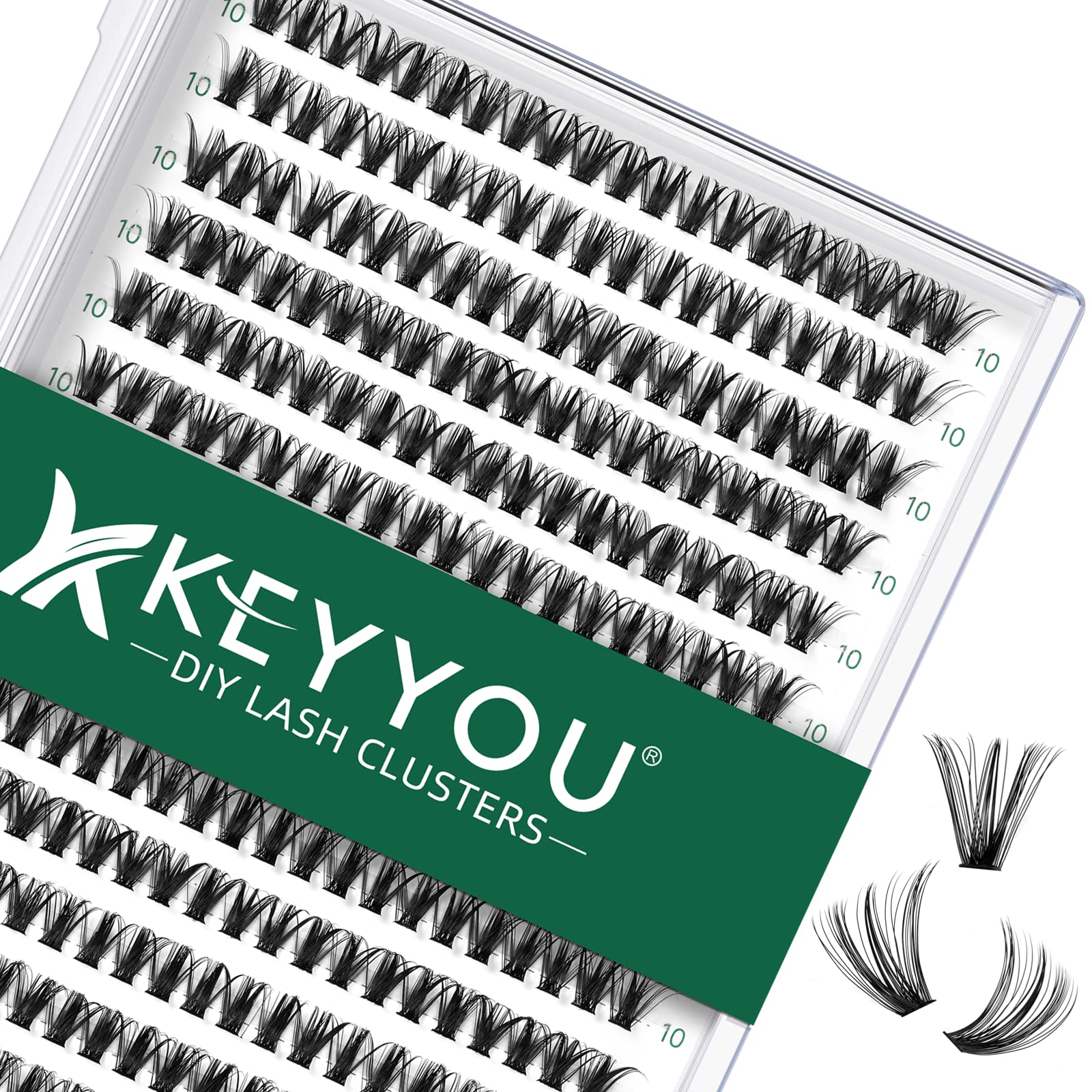 KEYYOU lash clusters tray 300pcs for quick, customizable DIY extensions