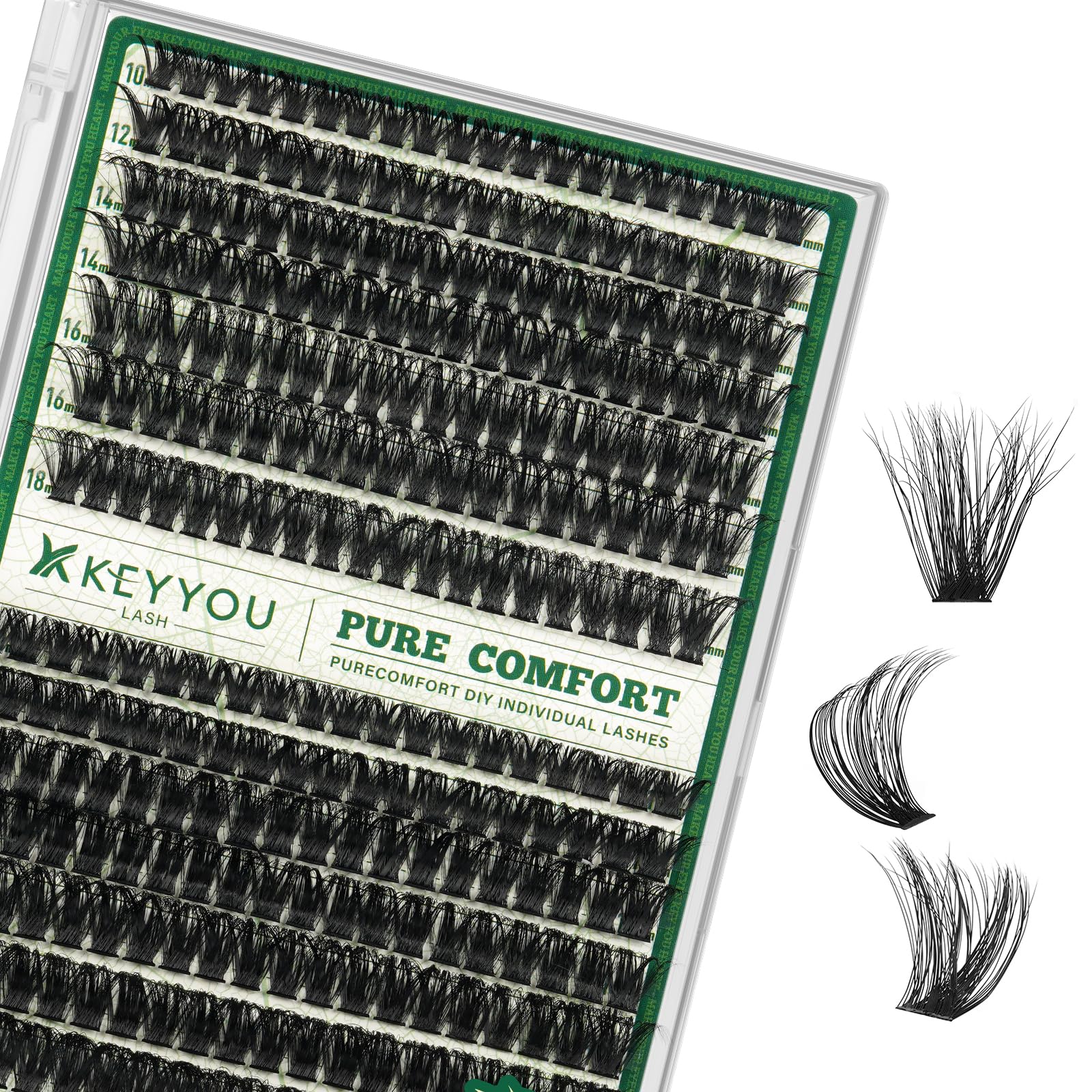 KEYYOU Lash Clusters ultra-soft fibers for comfortable all-day wear.