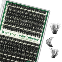 KEYYOU Lash Clusters ultra-soft fibers for comfortable all-day wear.