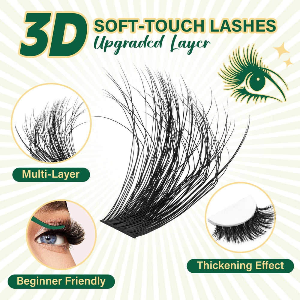 KEYYOU LASH D‑curl extensions kit for natural to dramatic styles
