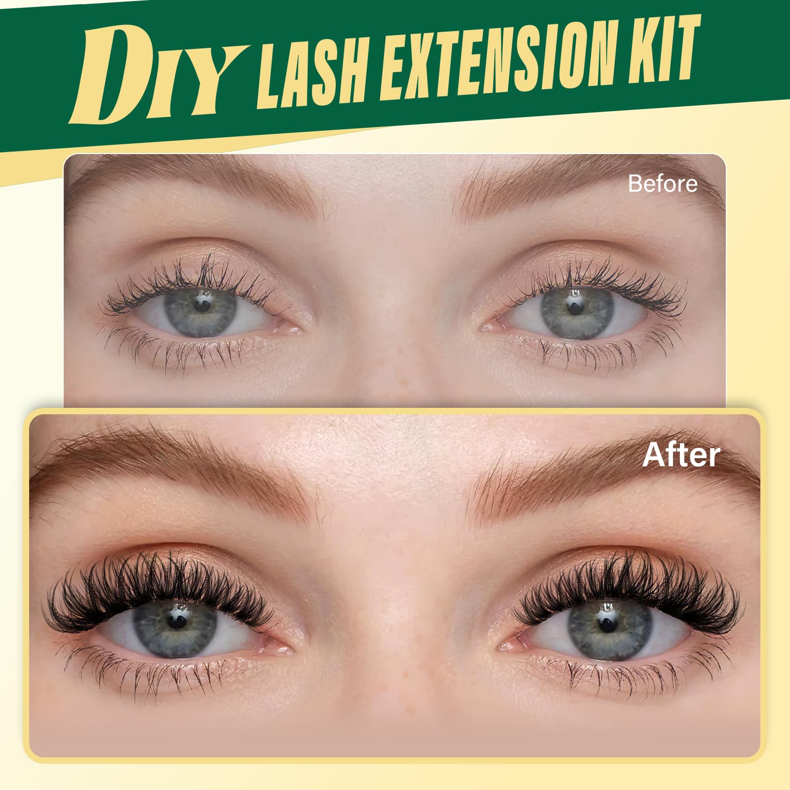 KEYYOU lash extensions 8-18mm mix enables customizable volume and length.