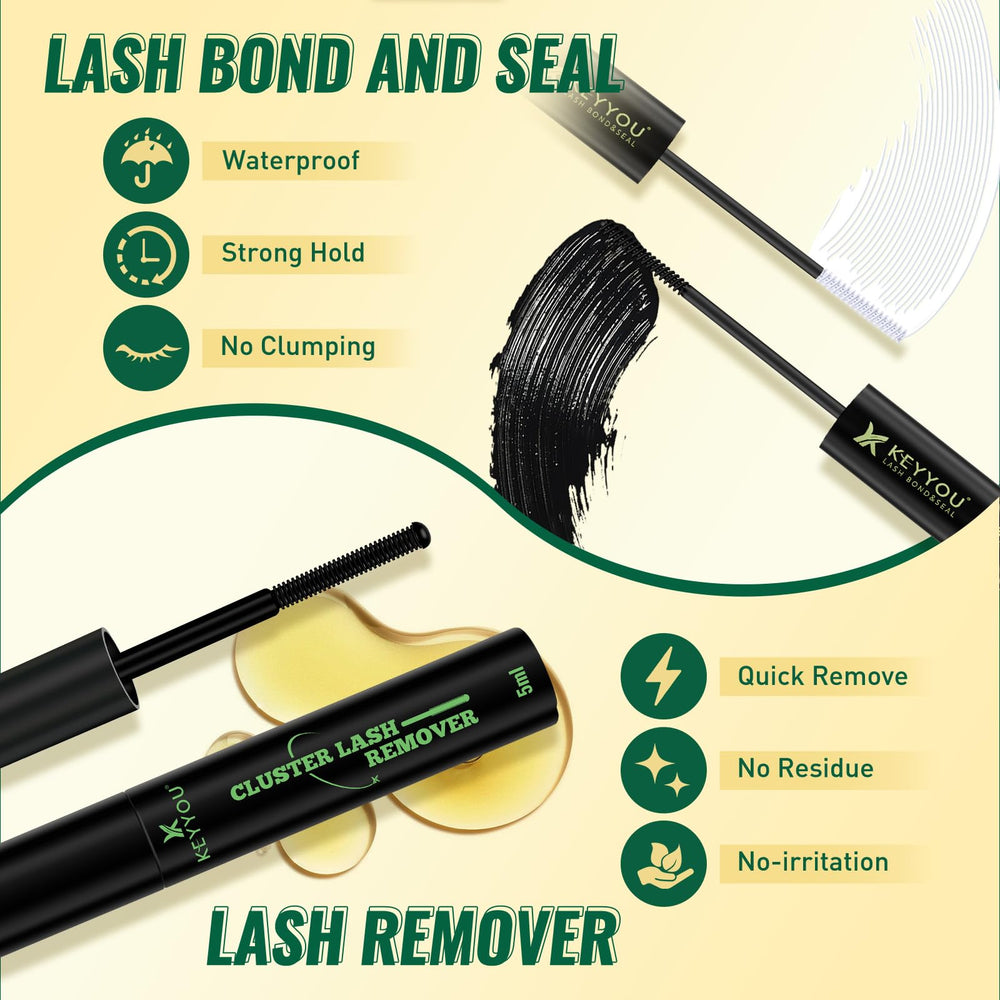 KEYYOU LASH REMOVER allows safe, clean removal without rubbing.