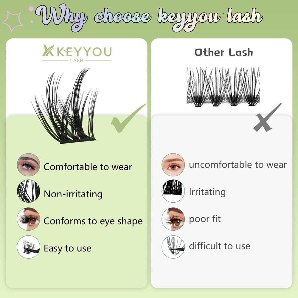 KEYYOU LASH Waterproof ready formula keeps lashes secure during wear