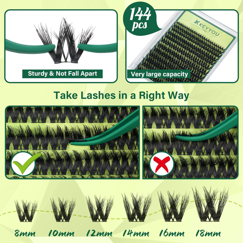 KEYYOU LengthLock mix 8–18mm offers versatile styling options.