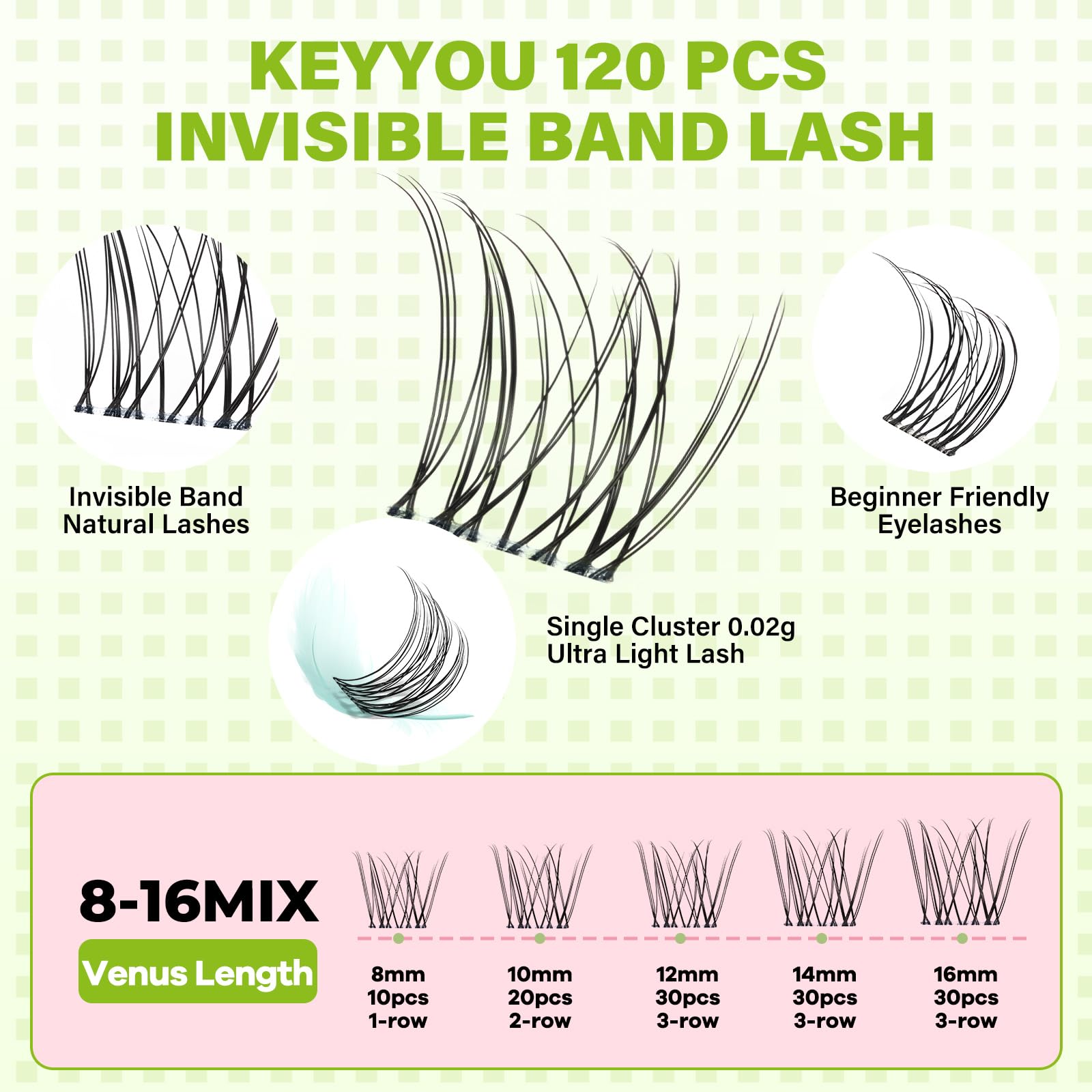 KEYYOU manga lash extension wispy Venus-C curl for natural eye enhancement.
