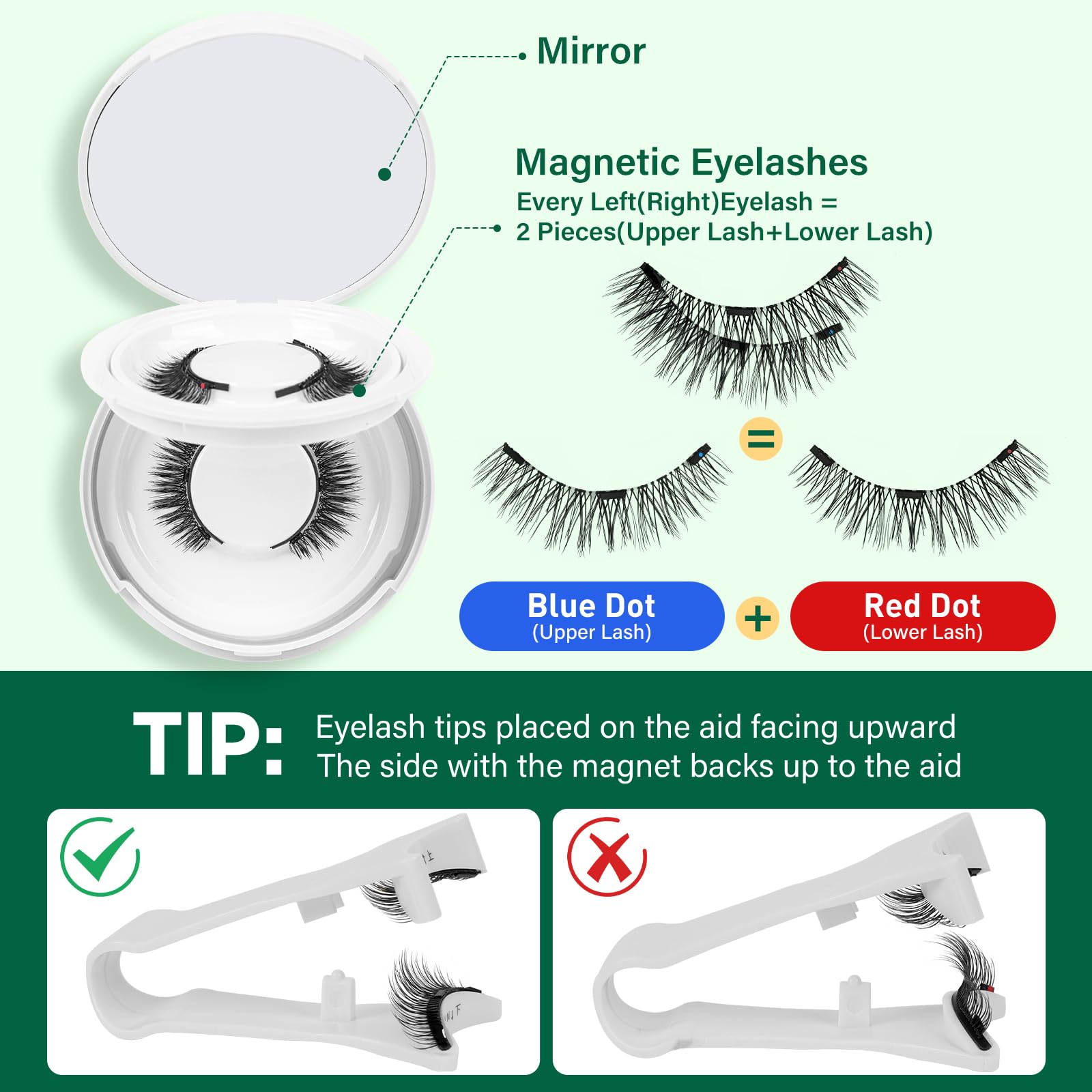 KEYYOU mirrored-storage-case protects lashes and simplifies touch-ups.