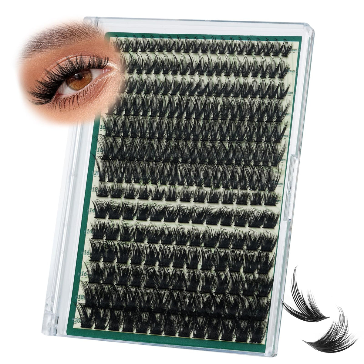 KEYYOU spiky manga lash clusters 12-20mm for dramatic eye definition