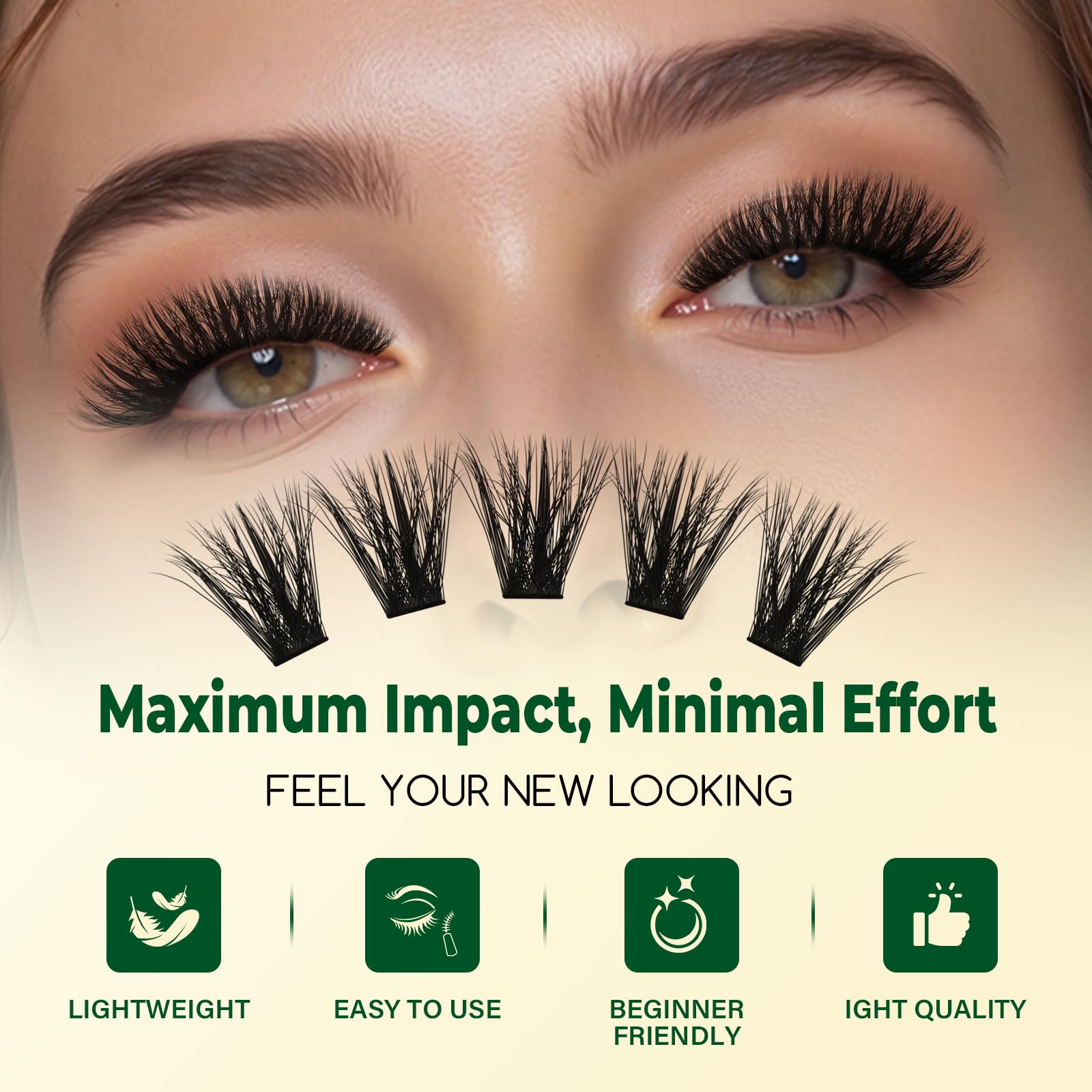 KEYYOU upgraded soft clusters feel lighter and flexible for natural-looking fullness