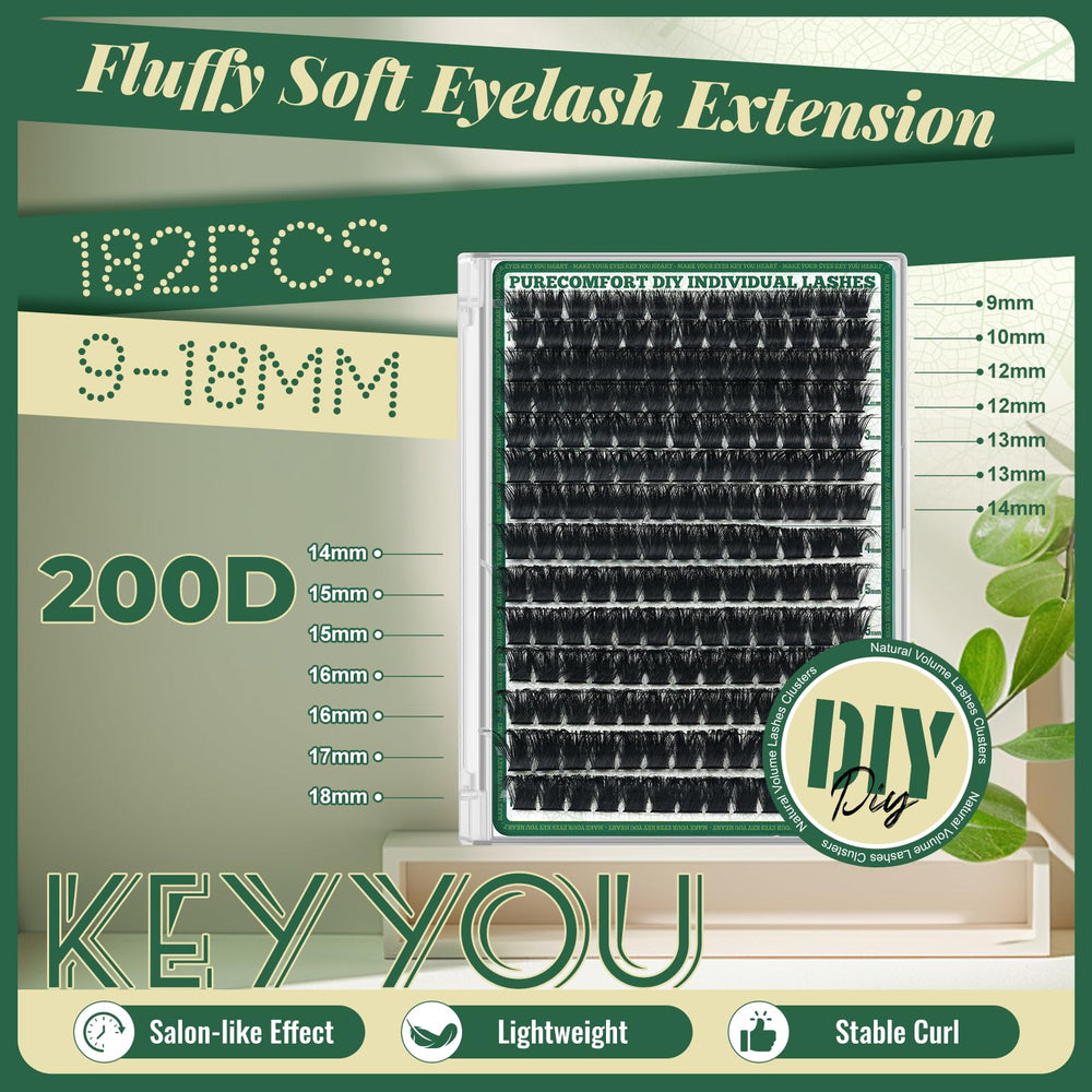 KEYYOU Vegan matte finish gives authentic lash appearance.
