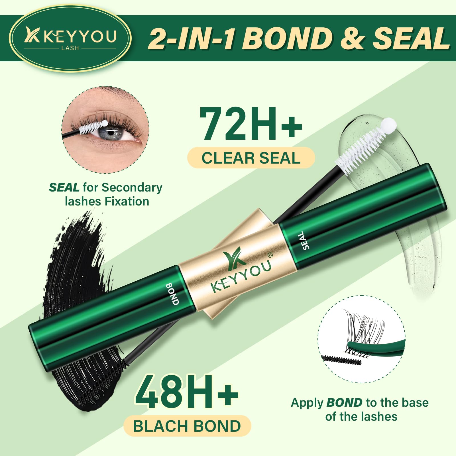 KEYYOU Waterproof lash glue delivers 72-hour hold through sweat and humidity