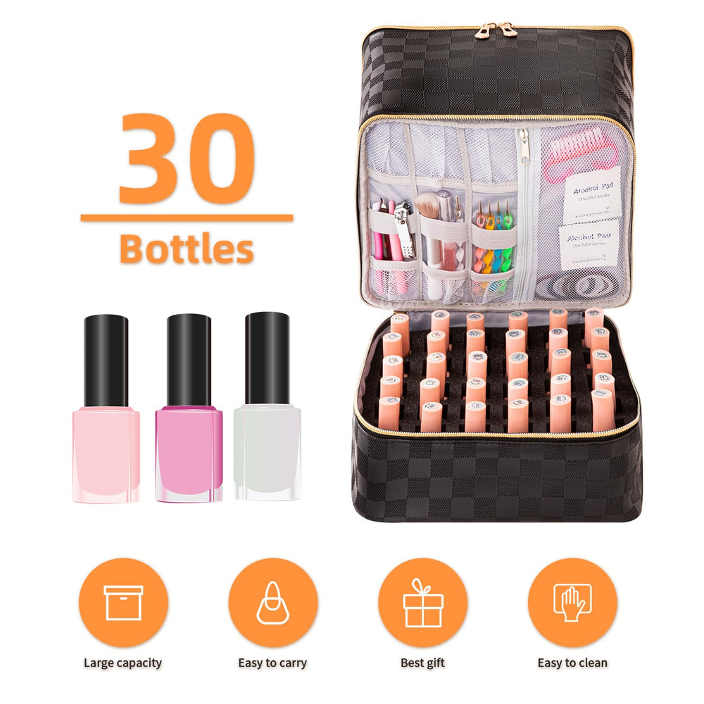 KGMCARE double-layer case top view protecting lamp and cables during travel