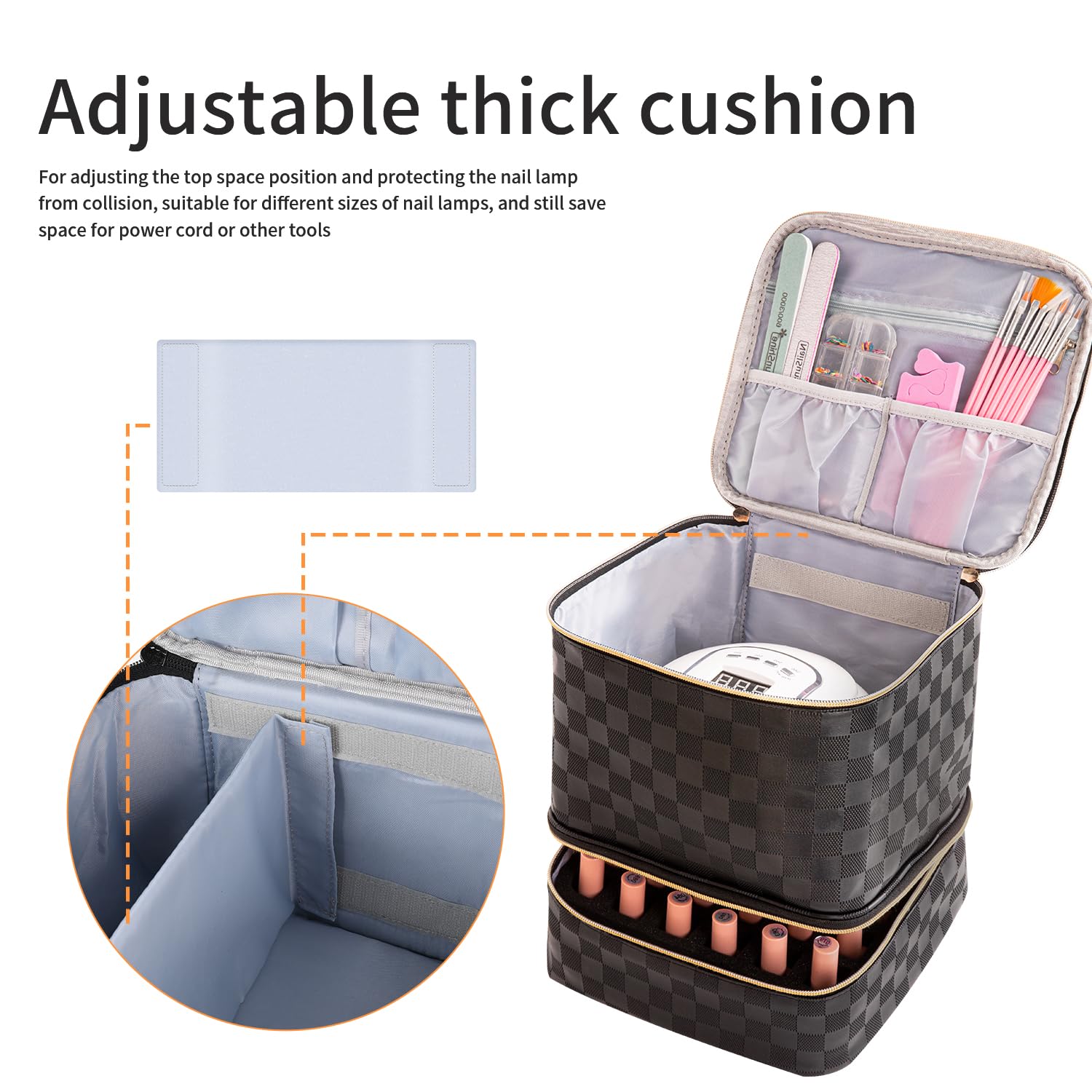 KGMCARE pu leather exterior designed for easy cleaning and travel-friendly design