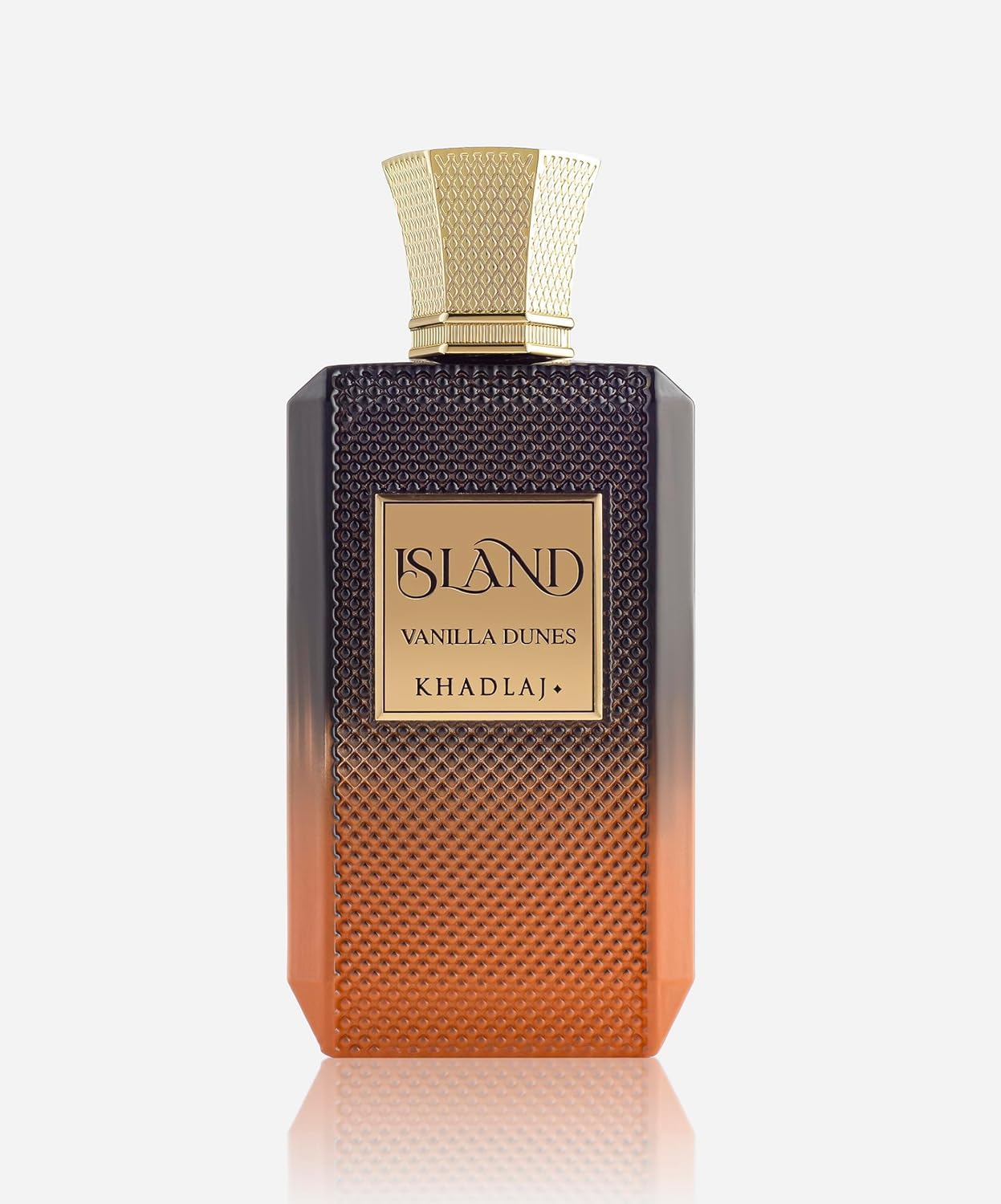 Khadlaj Island Vanilla Dunes packaging close-up, premium presentation for gifting.