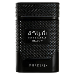 Khadlaj Shiyaaka Shadow bottle and pour highlights its long-lasting spicy-woody profile.