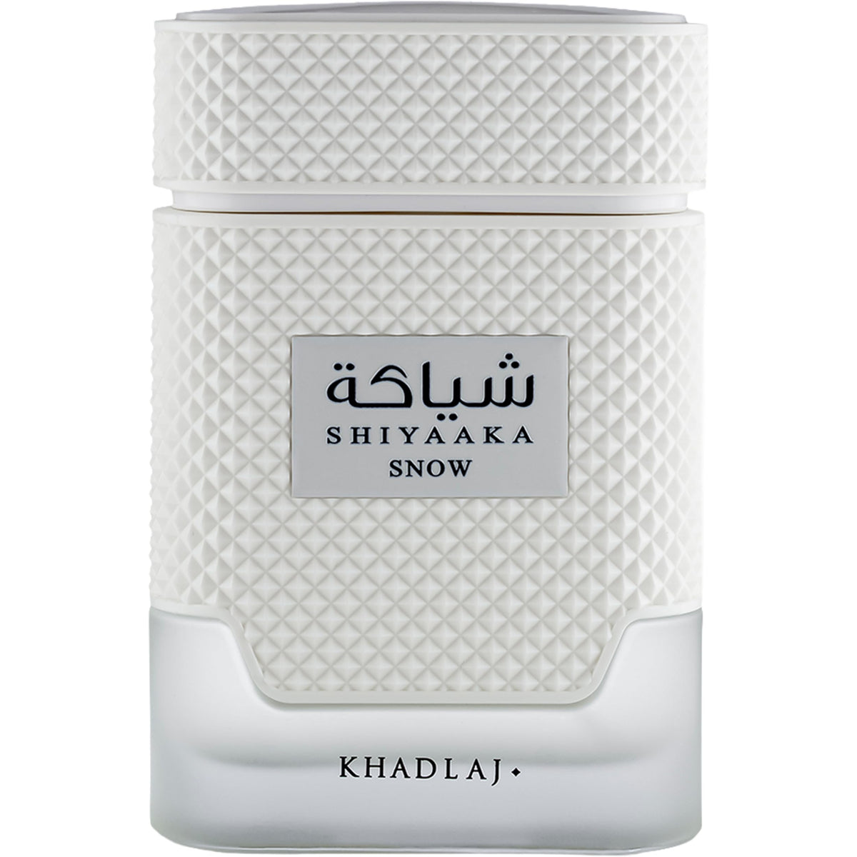 Khadlaj Shiyaaka Snow bottle top notes deliver crisp citrus for daily freshness.