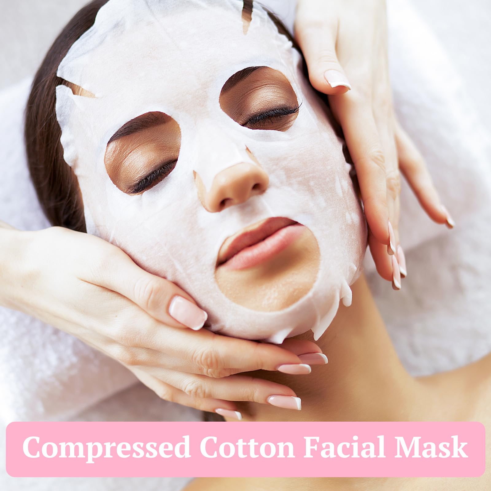 Khrgovd mascarilla de algodón comprimido para salón de belleza, seguro y cómodo.