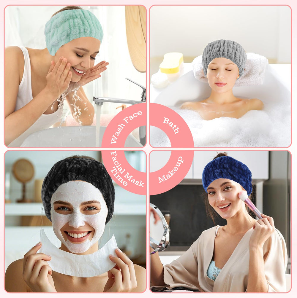 Khrgovd spa headband designed for shower time to keep hair dry