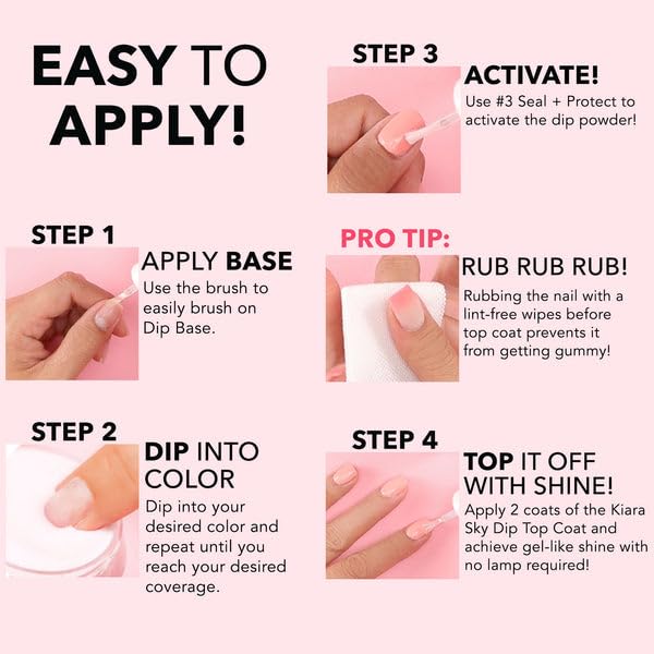 Kiara Sky essentials four pack packaging for a complete dip system