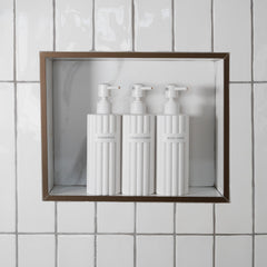 KIBAGA stylish conditioner dispenser 19oz with pump for mess-free storage.