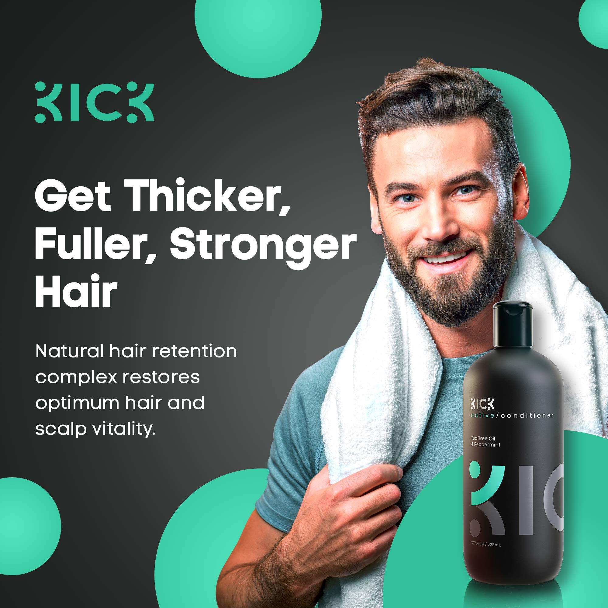 Kick Tea Tree Conditioner close-up tea tree oil for nourishment.