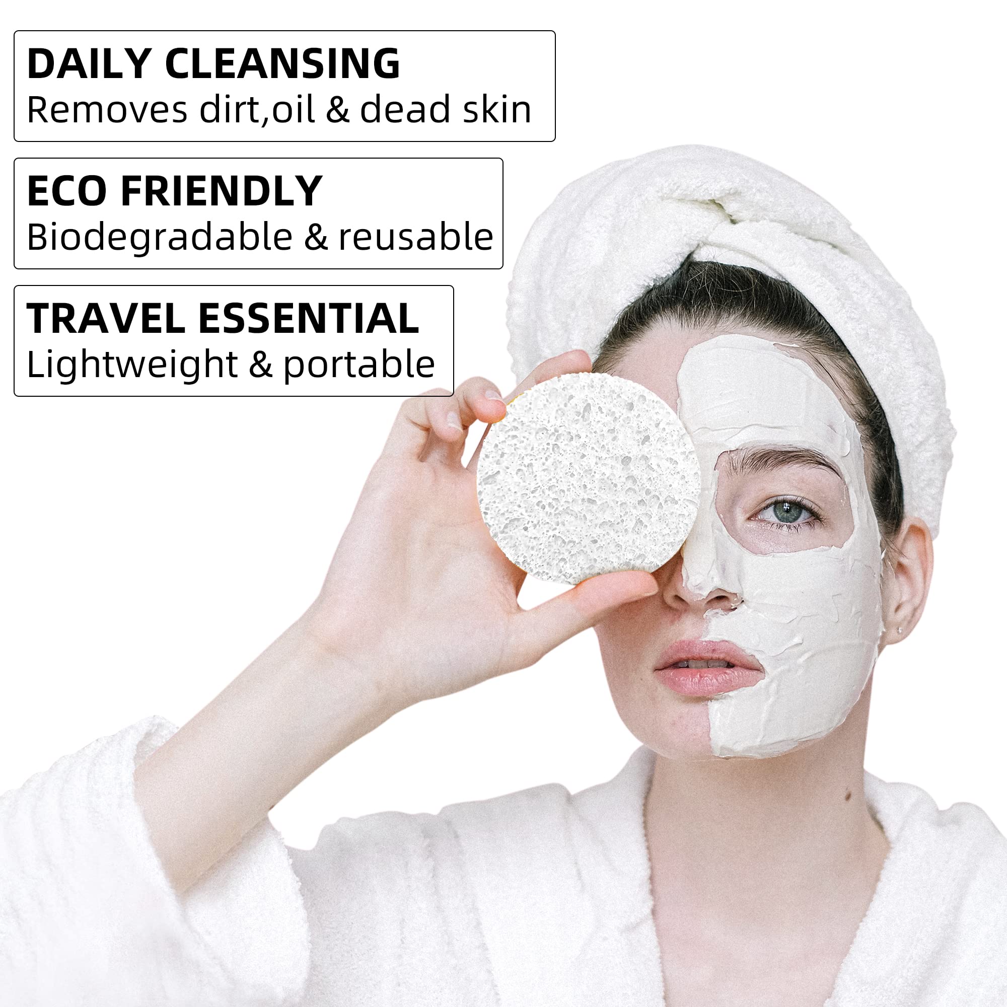 Kickleen compressed sponges in hand for easy grip during cleansing