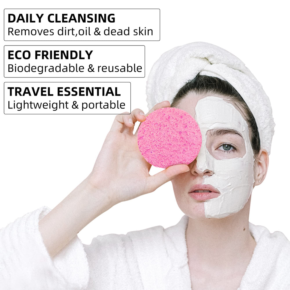 Kickleen compressed sponge expands when wet for gentler cleansing.