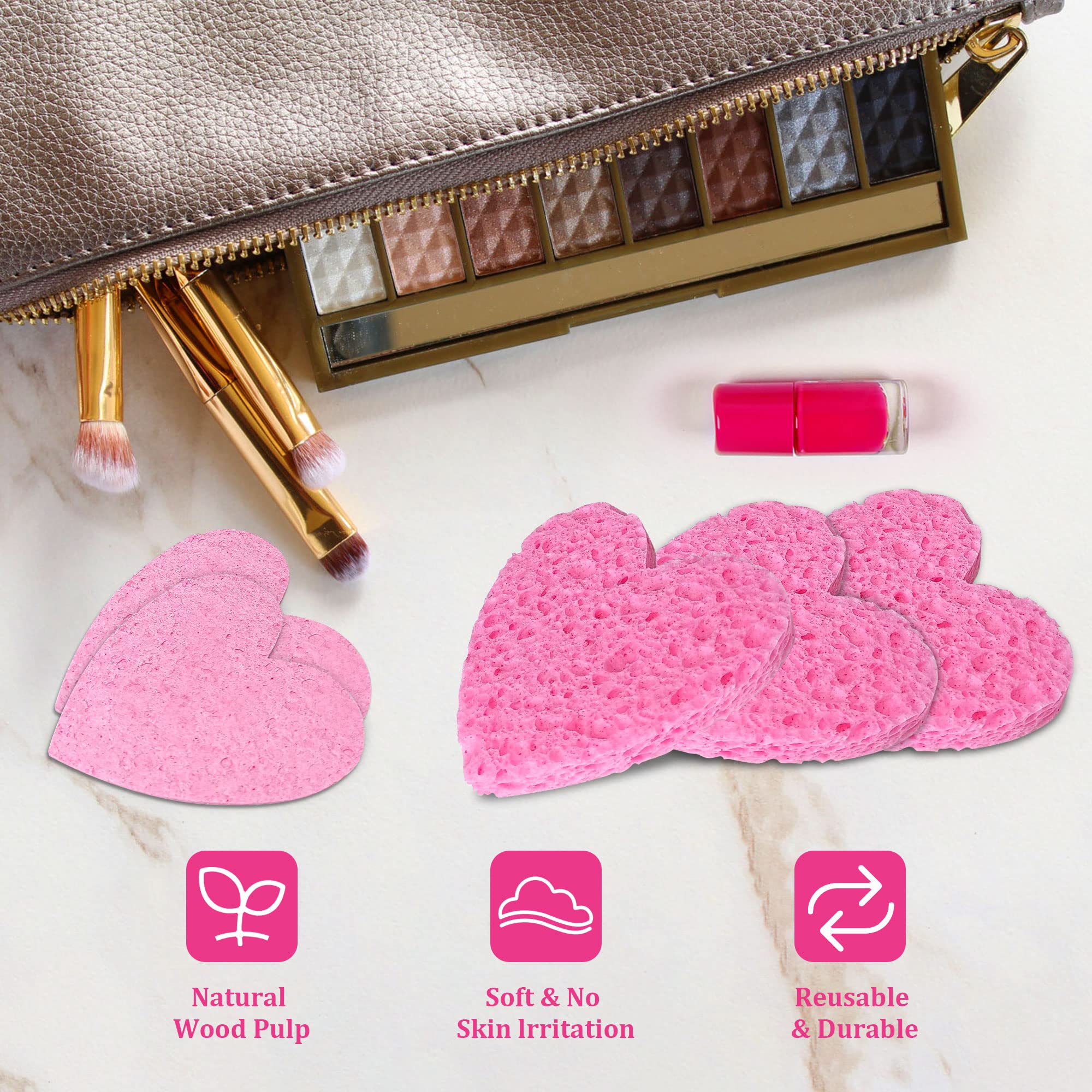 Kickleen makeup removal sponge helps lift residue with gentle wiping.