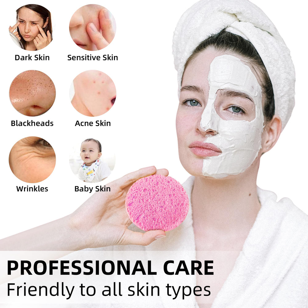 Kickleen sponge expands in water illustrating larger size for makeup removal.