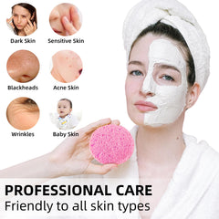 Kickleen sponge expands in water illustrating larger size for makeup removal.