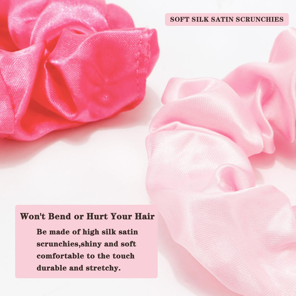 KICOSY thick-hair friendly silk scrunchies in action.