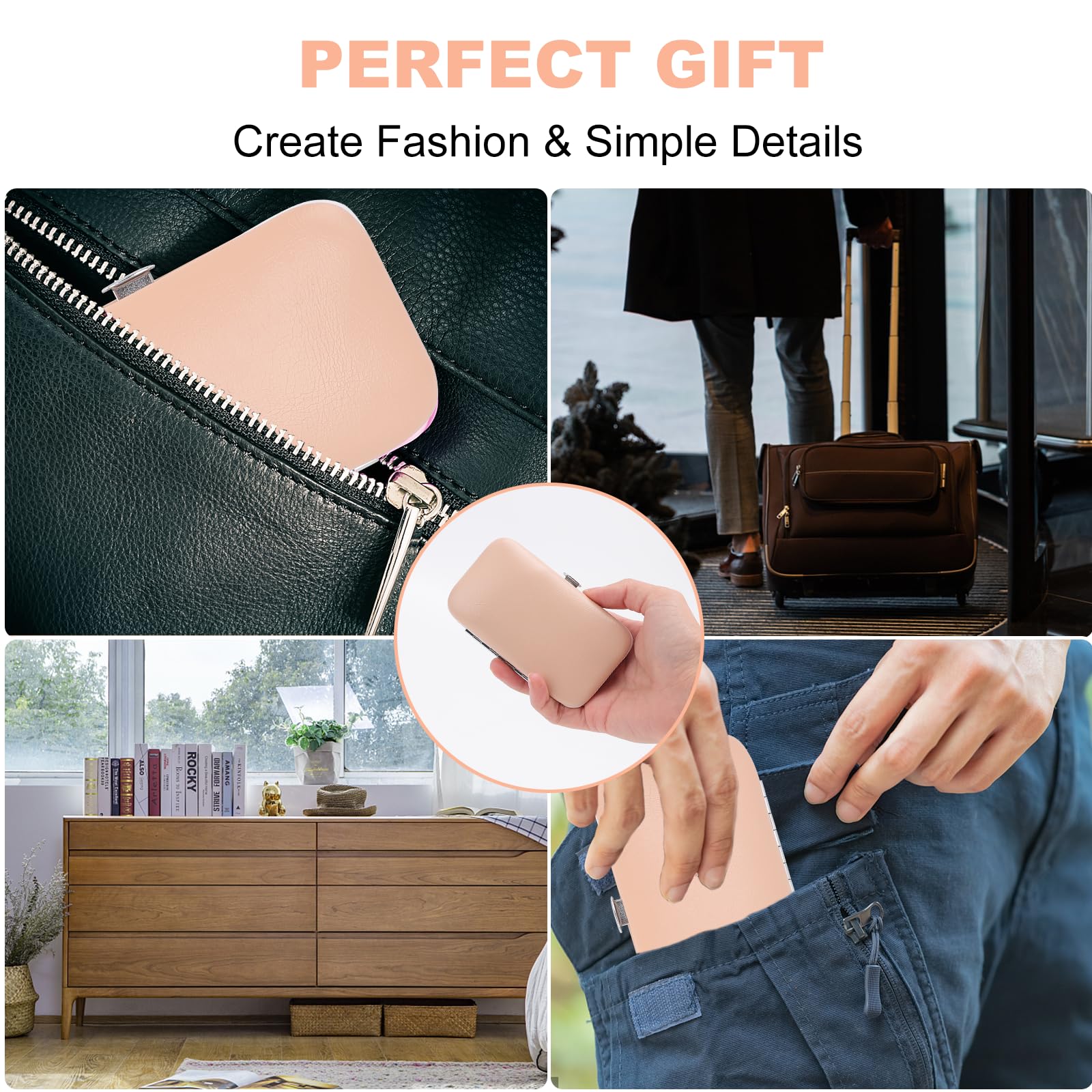 Kidoom portable leather case open, showcasing the organized kit.