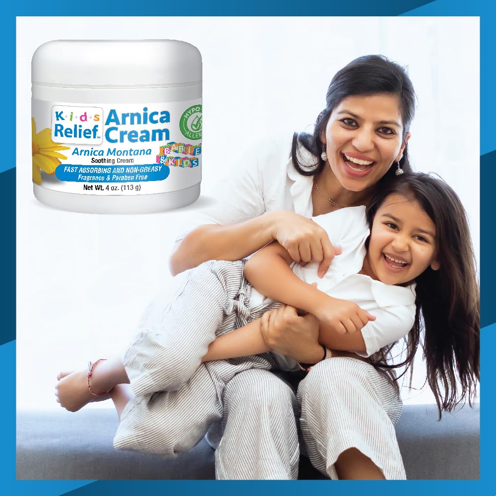 Kids Relief Arnica Cream hipoalergénica para piel delicada de niños.