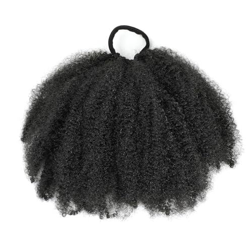 Kid's Summer Afro Puff Bun low ponytail for versatile daily looks.